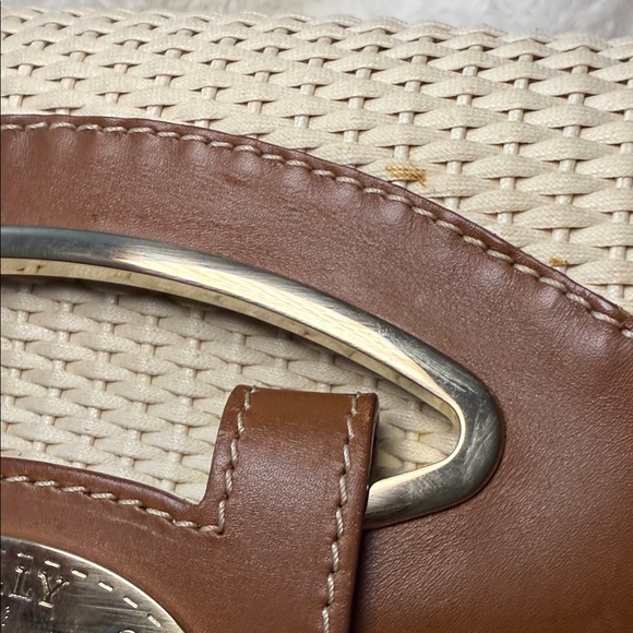 Bally Brown and Cream Woven Shoulder bag - Picture 9 of 15